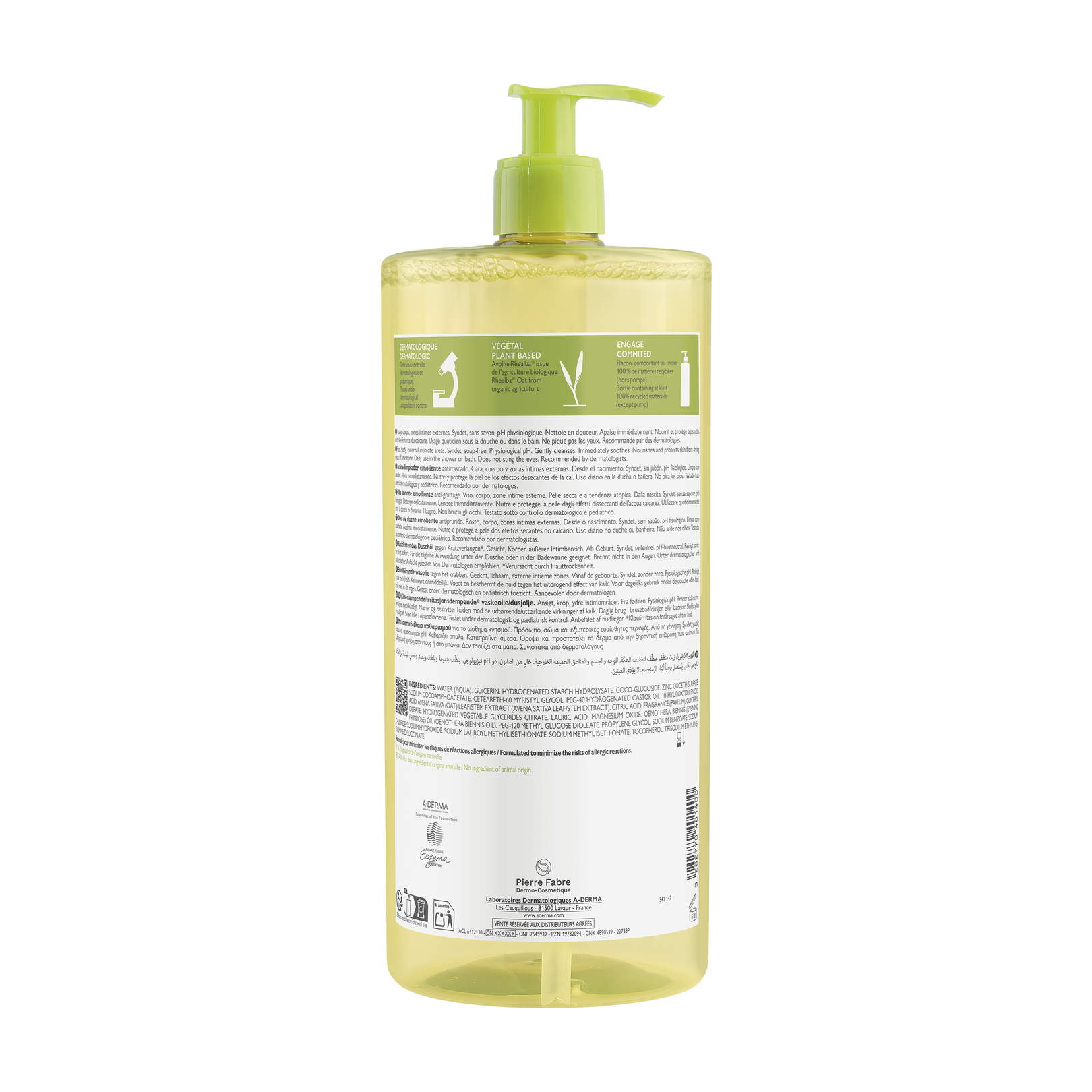 Aceite limpiador emoliente antipicor