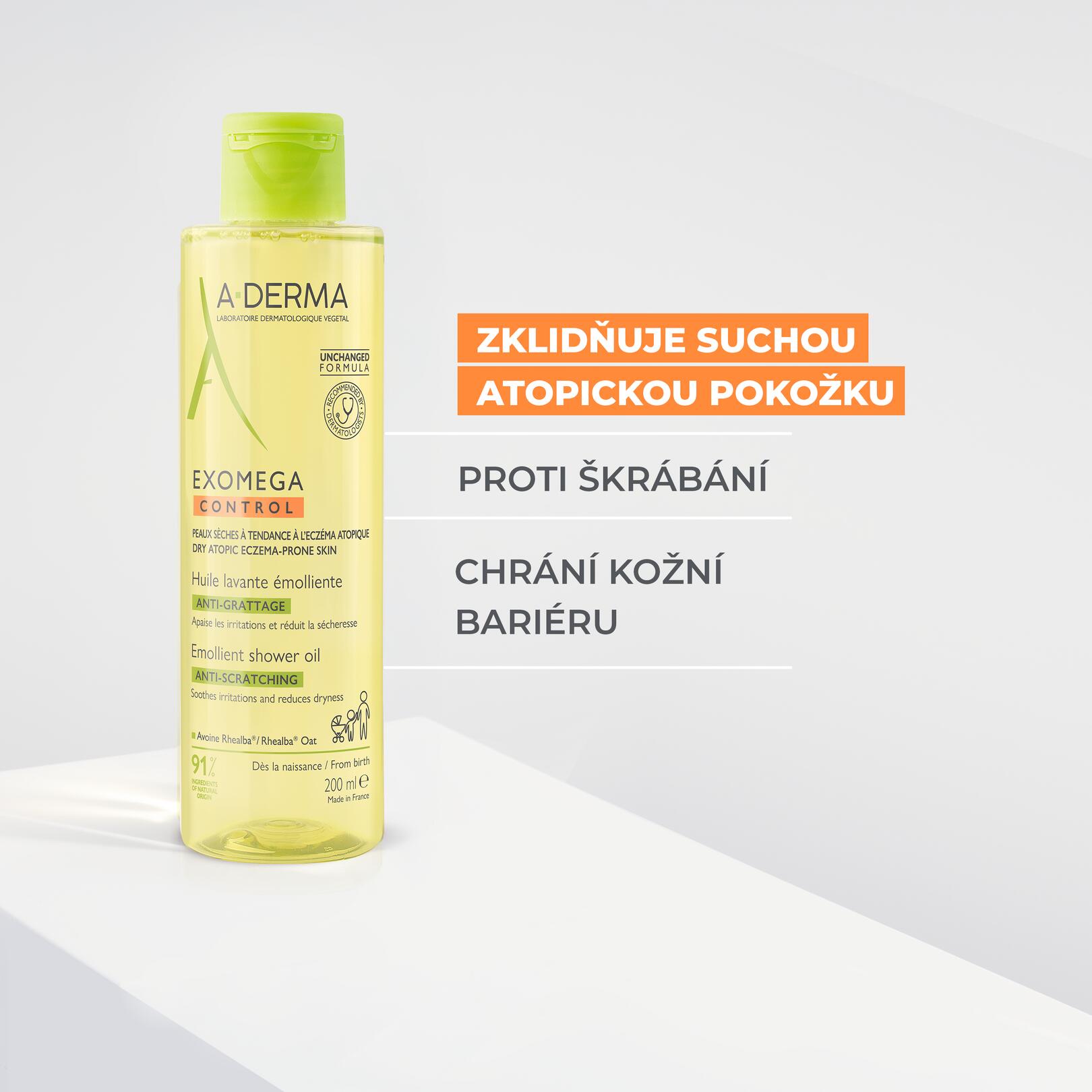 Exomega CONTROL Zvláčňující sprchový olej