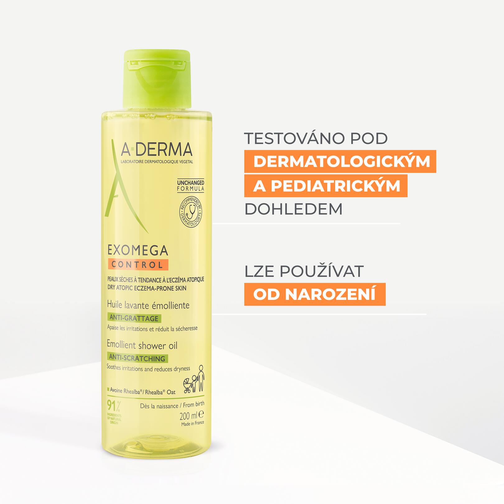 Exomega CONTROL Zvláčňující sprchový olej