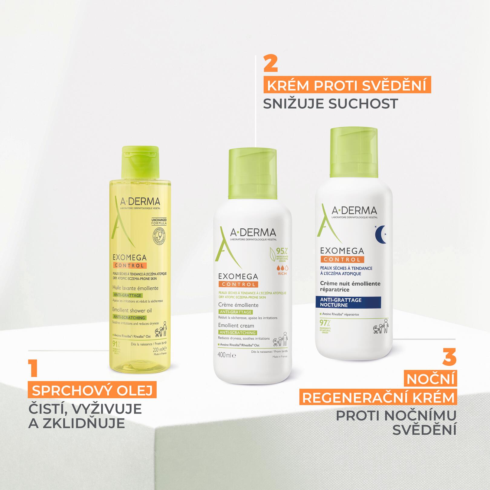 Exomega CONTROL Zvláčňující sprchový olej