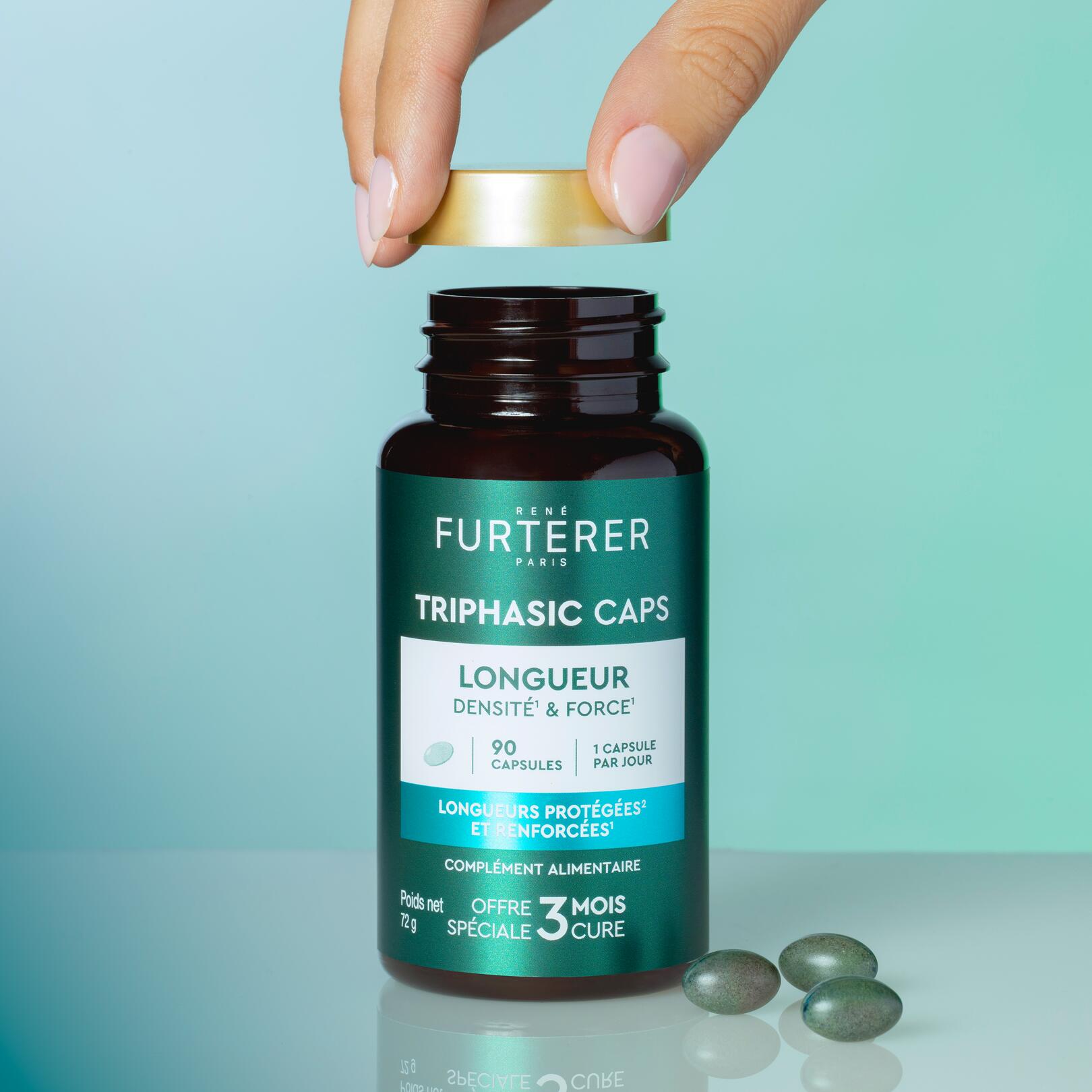 Triphasic Caps Cabello Largos, Densidad & Fuerza