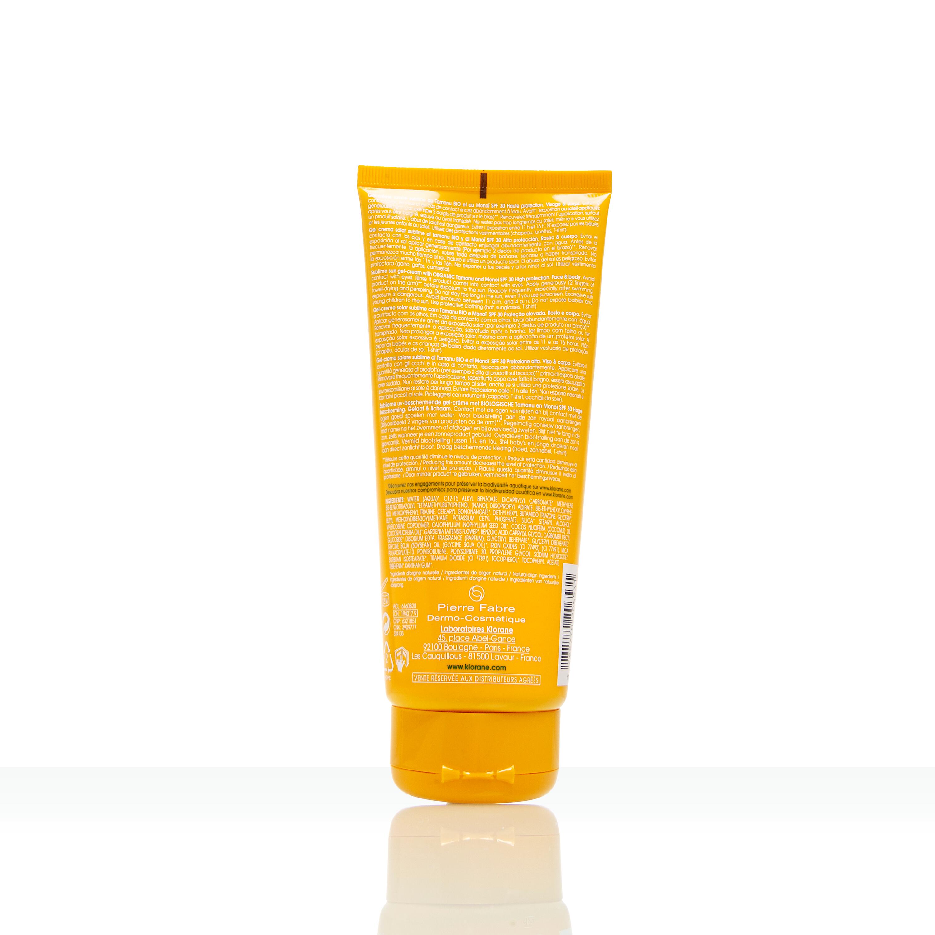 Gel crema solar sublime SPF 30