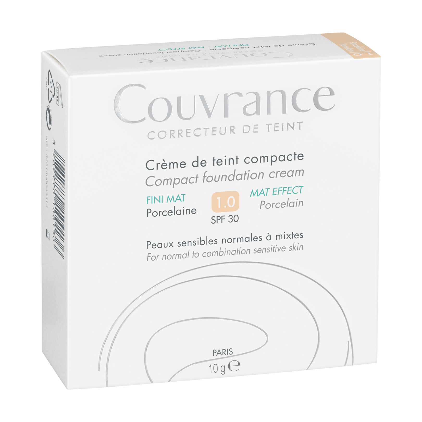 Couvrance Compact Διορθωτικό Make Up, Fini Mat Porcelaine