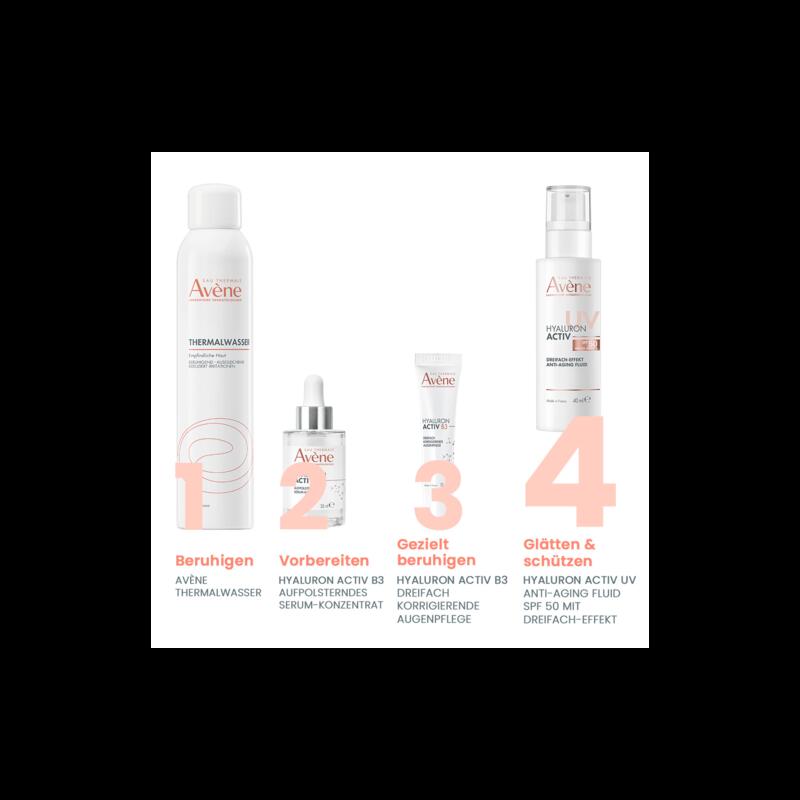 HYALURON ACTIV UV – Anti-Aging-Fluid mit dreifacher Wirksamkeit und Lichtschutzfaktor 50