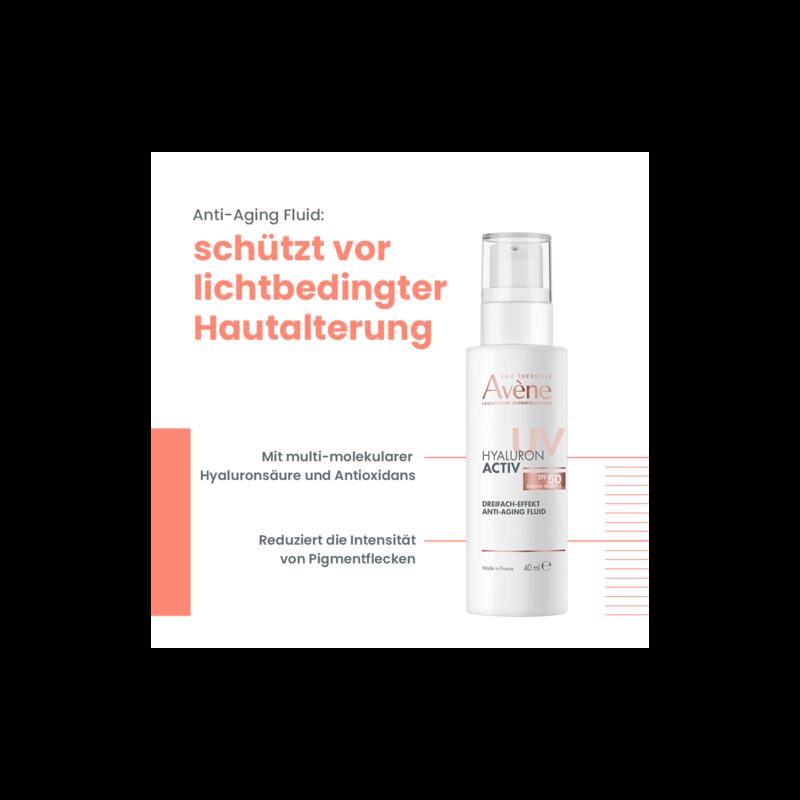 HYALURON ACTIV UV – Anti-Aging-Fluid mit dreifacher Wirksamkeit und Lichtschutzfaktor 50