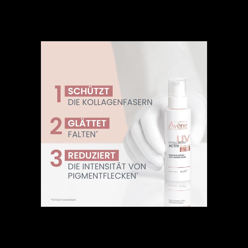 HYALURON ACTIV UV – Anti-Aging-Fluid mit dreifacher Wirksamkeit und Lichtschutzfaktor 50