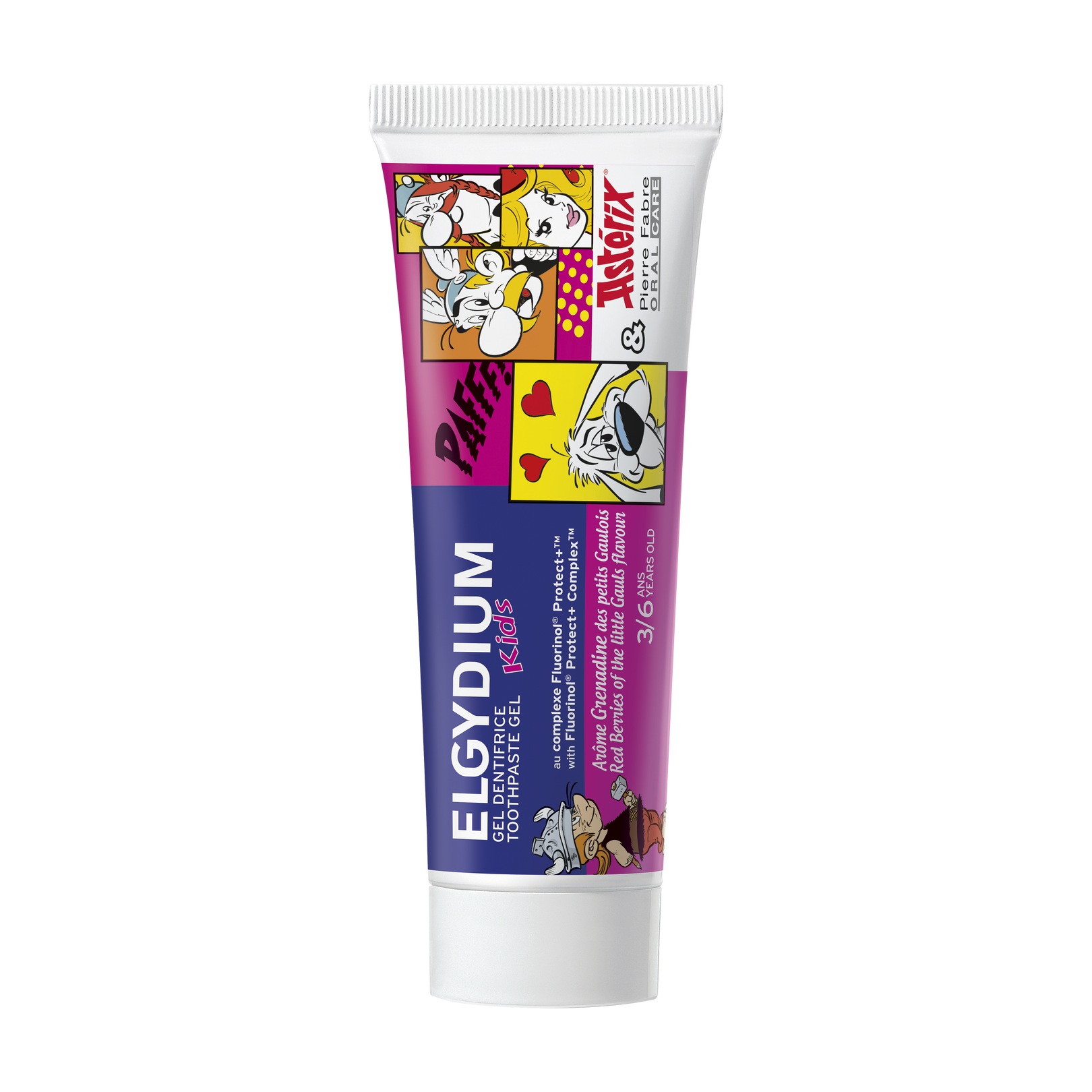 ELGYDIUM Kids Astérix Red Berries - Οδοντόκρεμα για παιδιά ηλικίας 3 έως 6 ετών