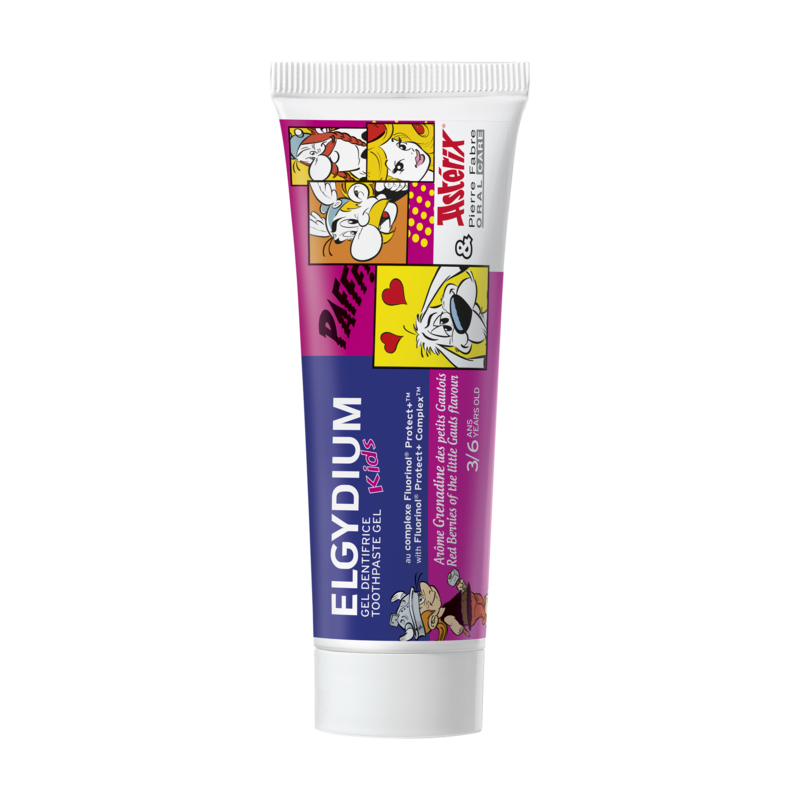 ELGYDIUM Kids Astérix Red Berries - Οδοντόκρεμα για παιδιά ηλικίας 3 έως 6 ετών