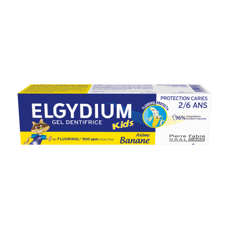 ELGYDIUM Kids Arôme Banane 2/6 ans - Dentifrice enfant