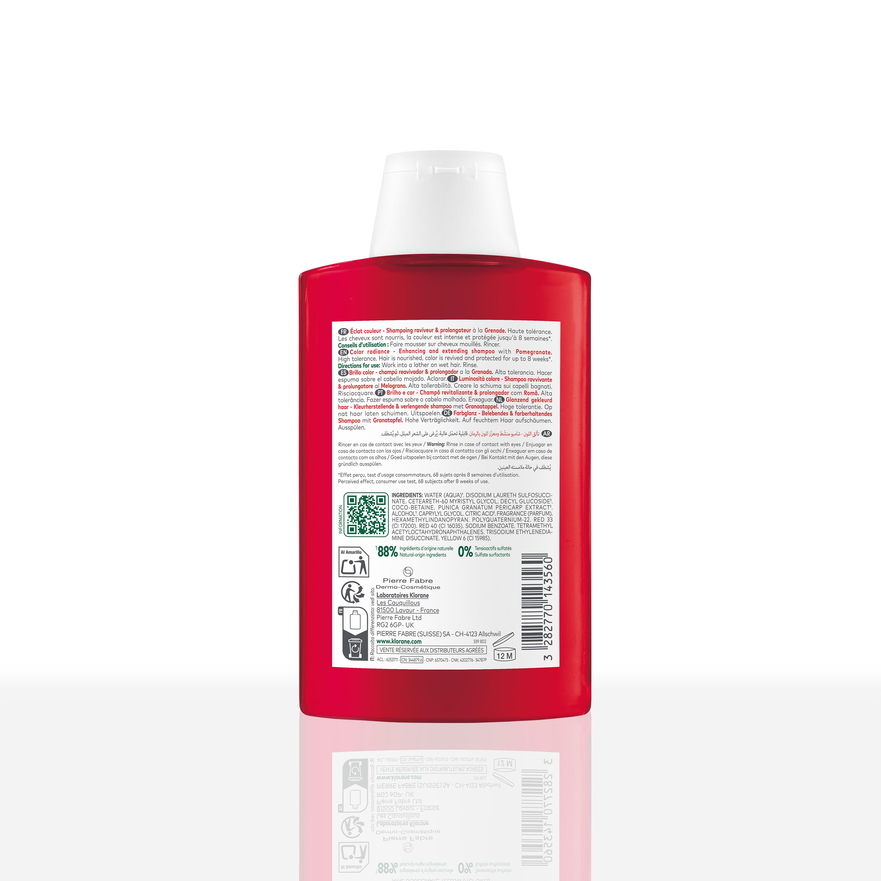 GLANZEND GEKLEURD HAAR Kleurherstellende en verlengende shampoo