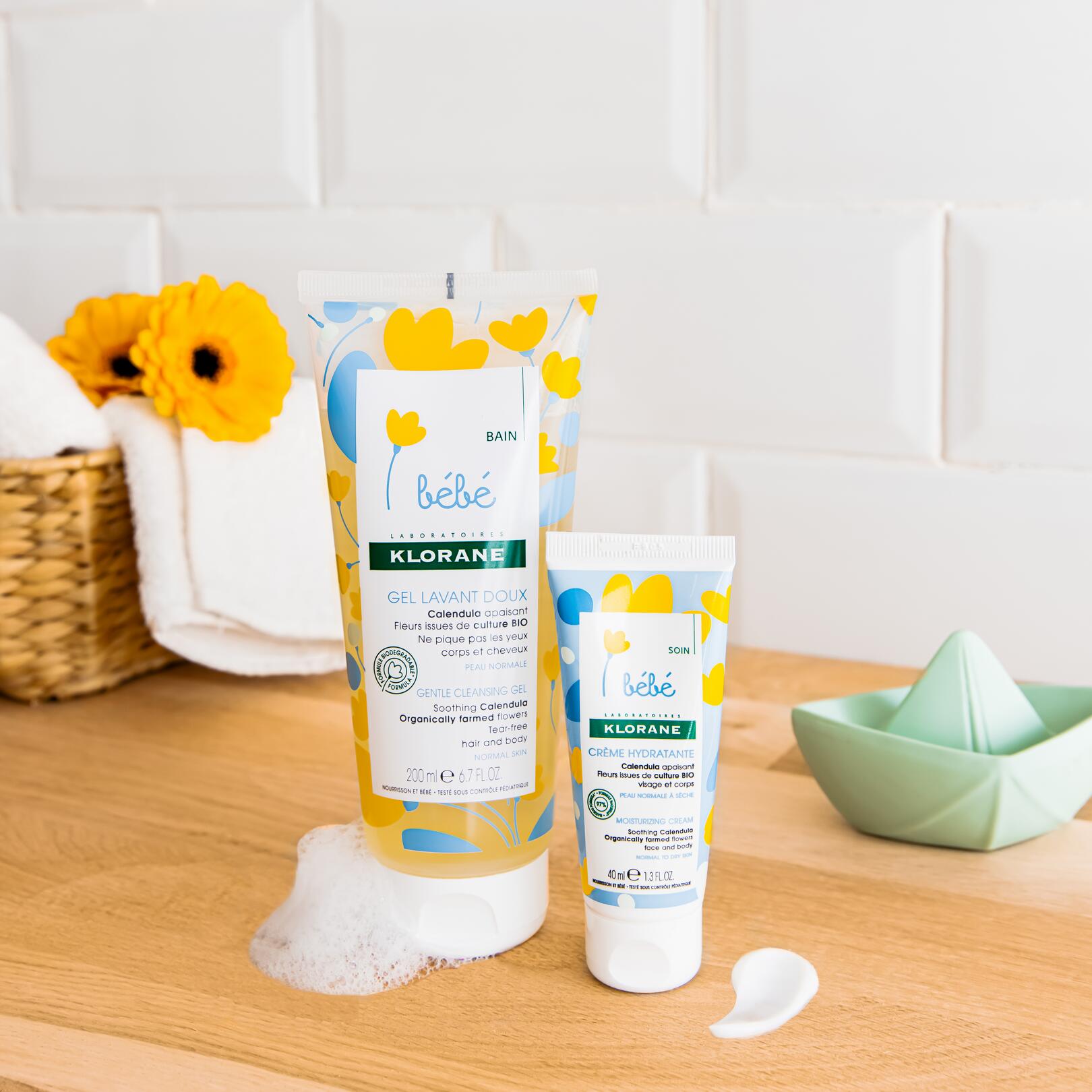 Crème hydratante Bébé calendula Klorane - crème visage bébé