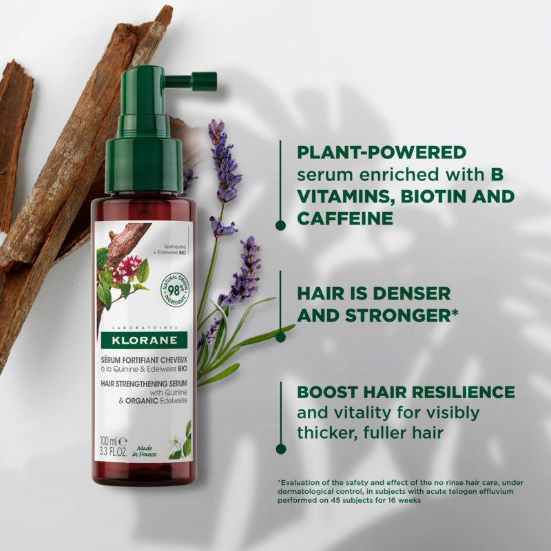 Hair Strengthening Serum with Quinine & Organic Edelweiss - Thinning hair