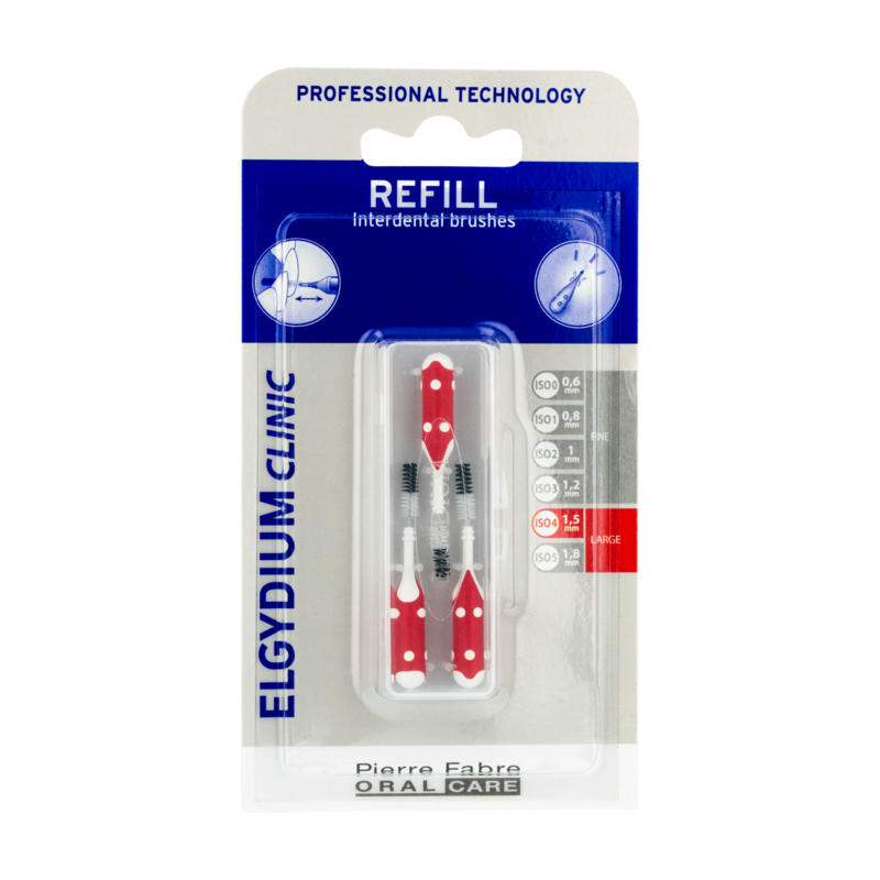 ELGYDIUM Clinic Refill Red (ISO 4) - brossette interdentaire