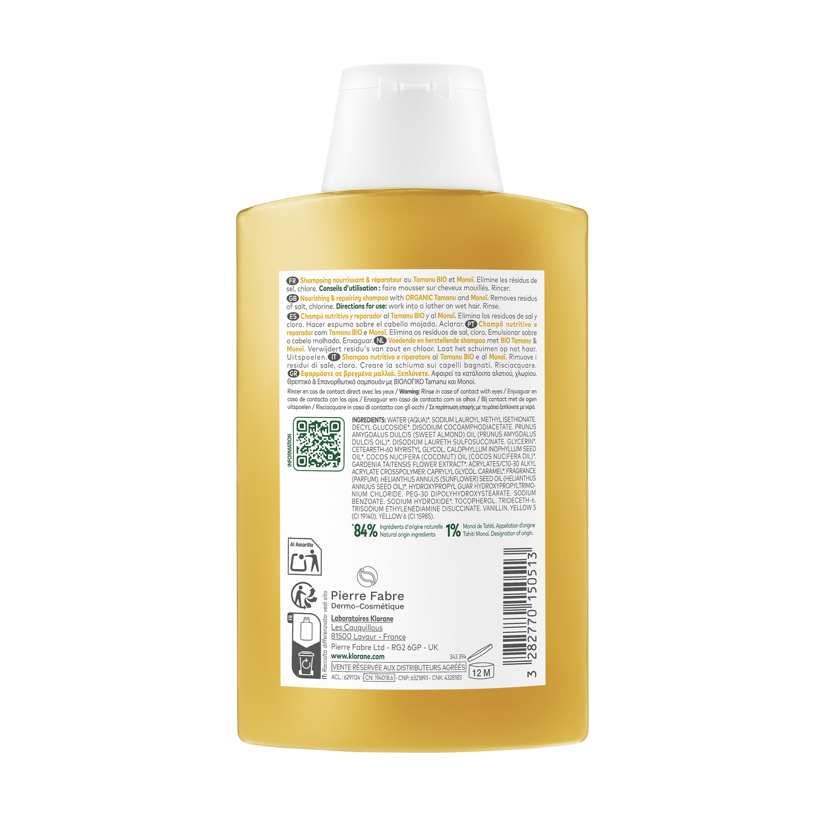 SOLAIRE Shampoing nourrissant et réparateur