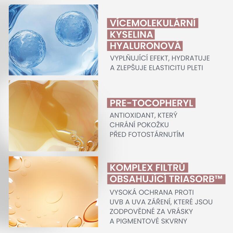 HYALURON ACTIV UV – Anti-age fluid s trojím účinkem SPF50