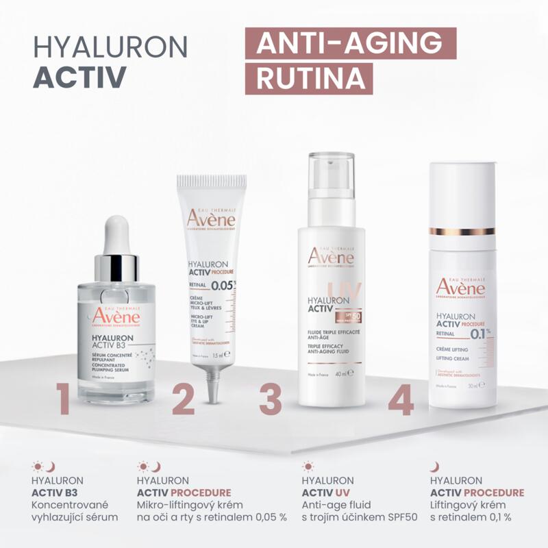 HYALURON ACTIV UV – Anti-age fluid s trojím účinkem SPF50