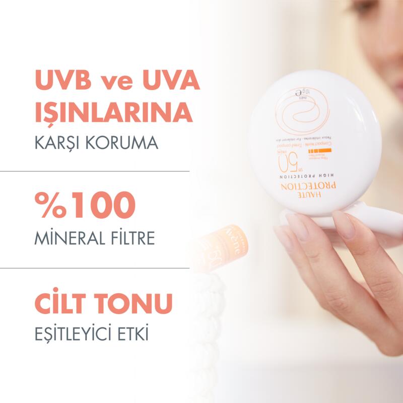 Mineral Filtreli Kompakt Açık Renkli SPF 50+ Güneş Koruyucu