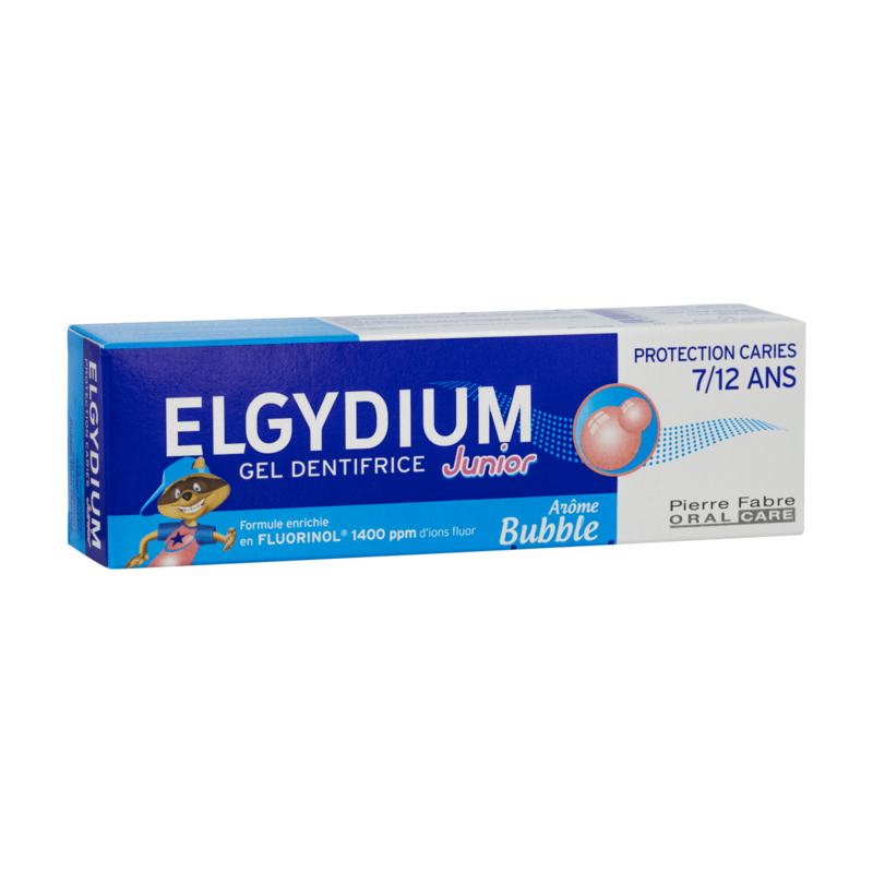 ELGYDIUM Junior Bubble 7/12 ans - dentifrice enfant