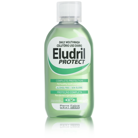A MINHA ROTINA DIÁRIA DE PROTEÇÃO  Eludril Protect – Colutório uso diário Proteção Completa