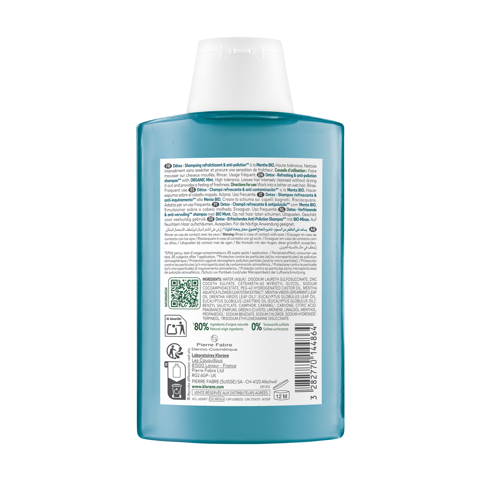 DETOX Shampoing rafraichissant et anti-pollution