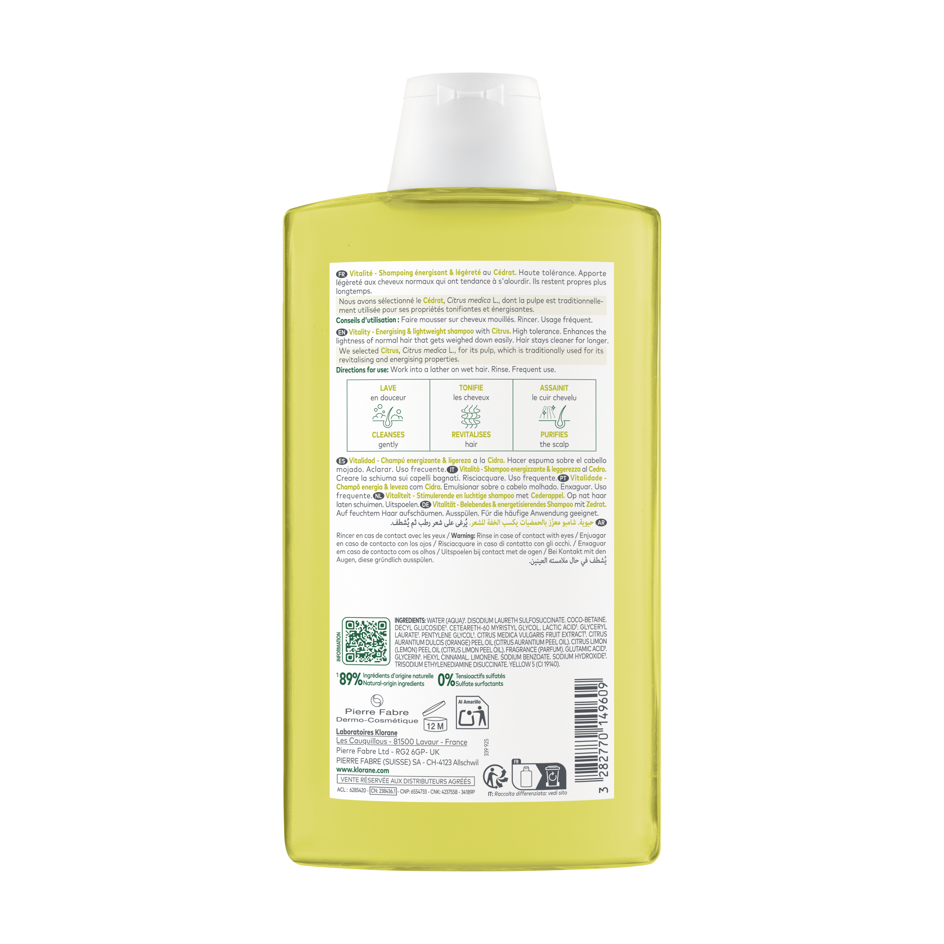 Shampooing légèreté au Cédrat