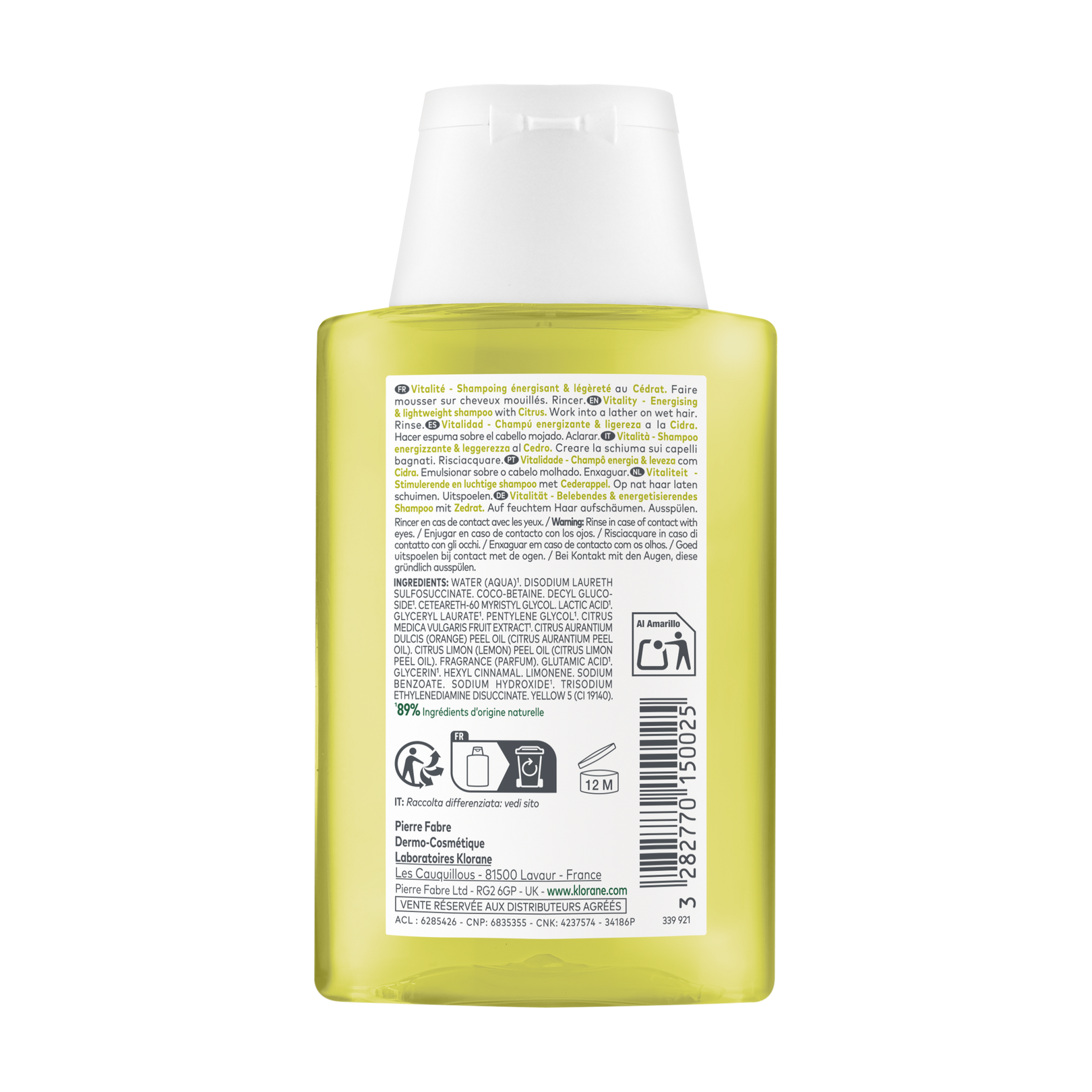 VITALITÉ Shampoing énergisant et légèreté