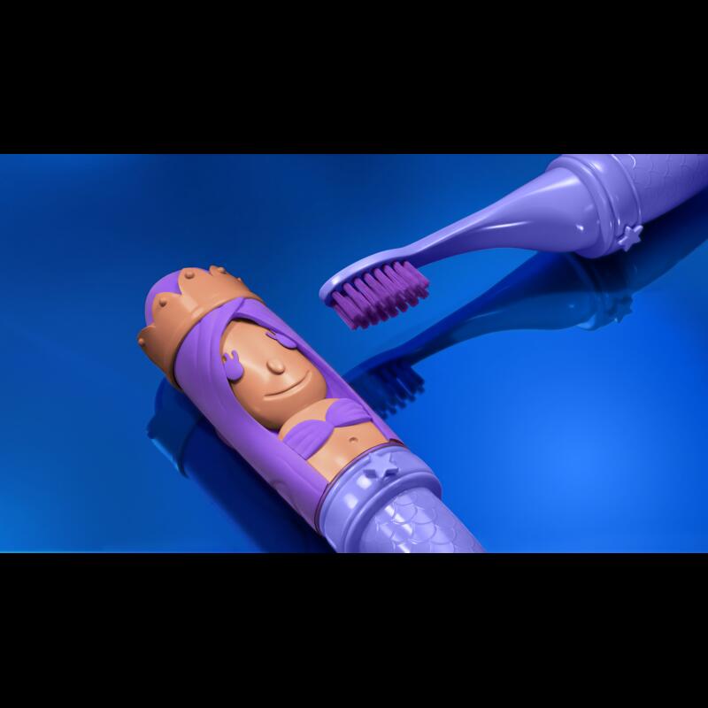 ELGYDIUM Kids Mermaid 2/6 ans - brosse à dents enfant