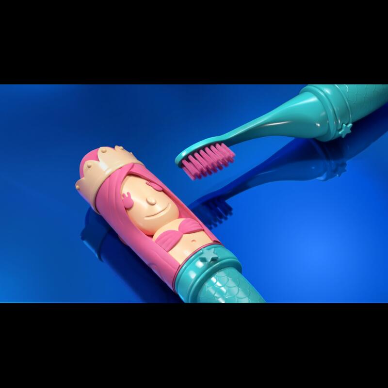 ELGYDIUM Kids Mermaid 2/6 ans - brosse à dents enfant