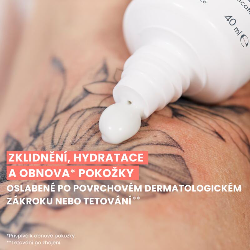 Hydratační obnovující emulze po povrchových dermatologických zákrocích nebo tetování