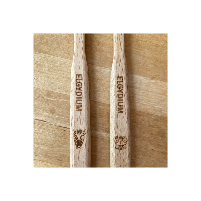 ELGYDIUM Éco-kids - Brosse à dents enfant en bois éco-responsable
