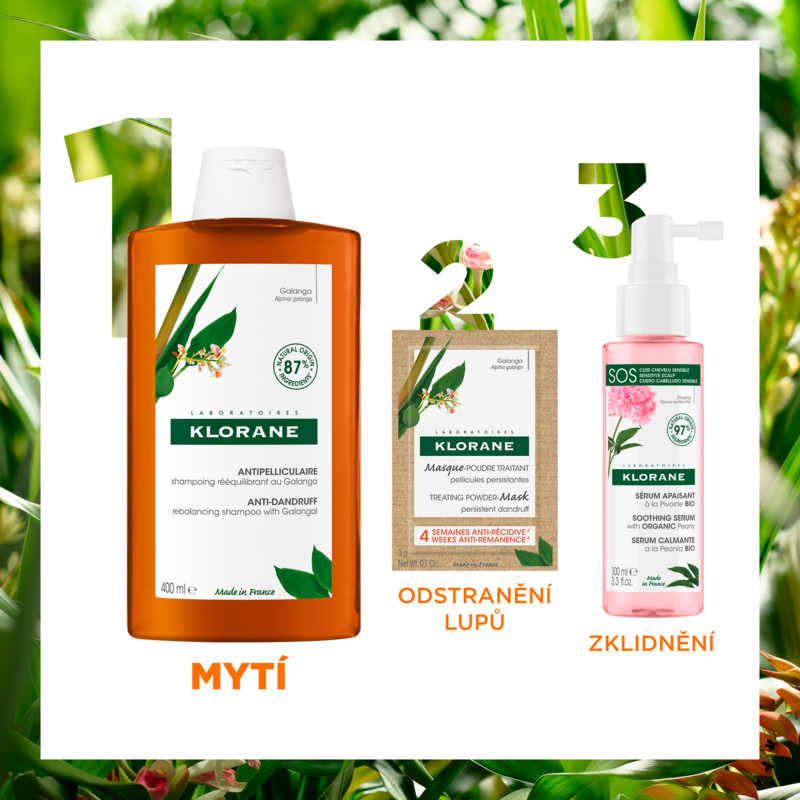 Šampon proti lupům s galangalem - pro obnovení rovnováhy