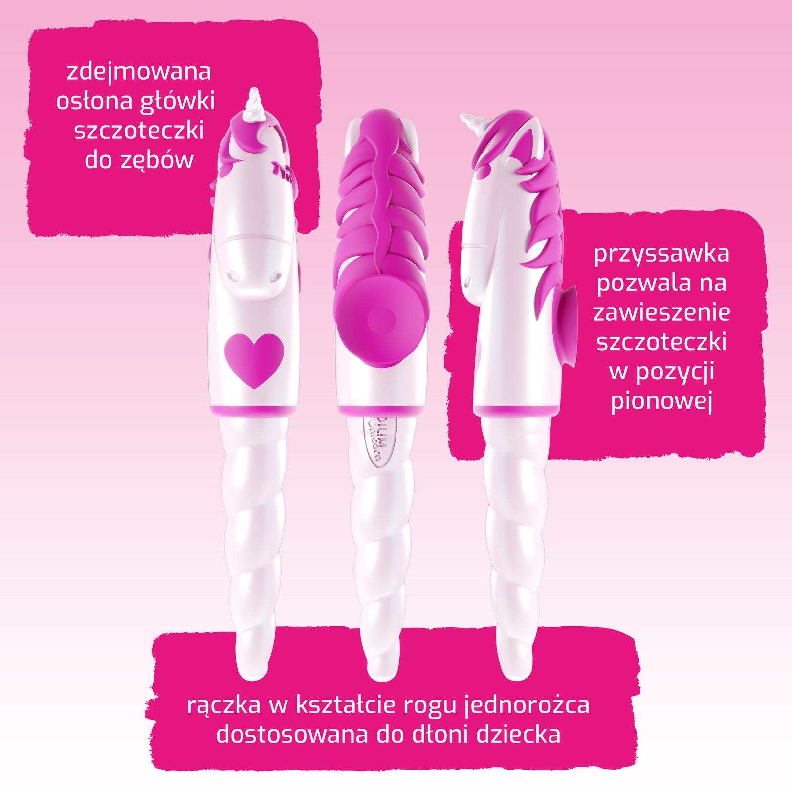 ELGYDIUM UNICORN szczoteczka do zębów dla dzieci w wieku od 2 do 6 lat