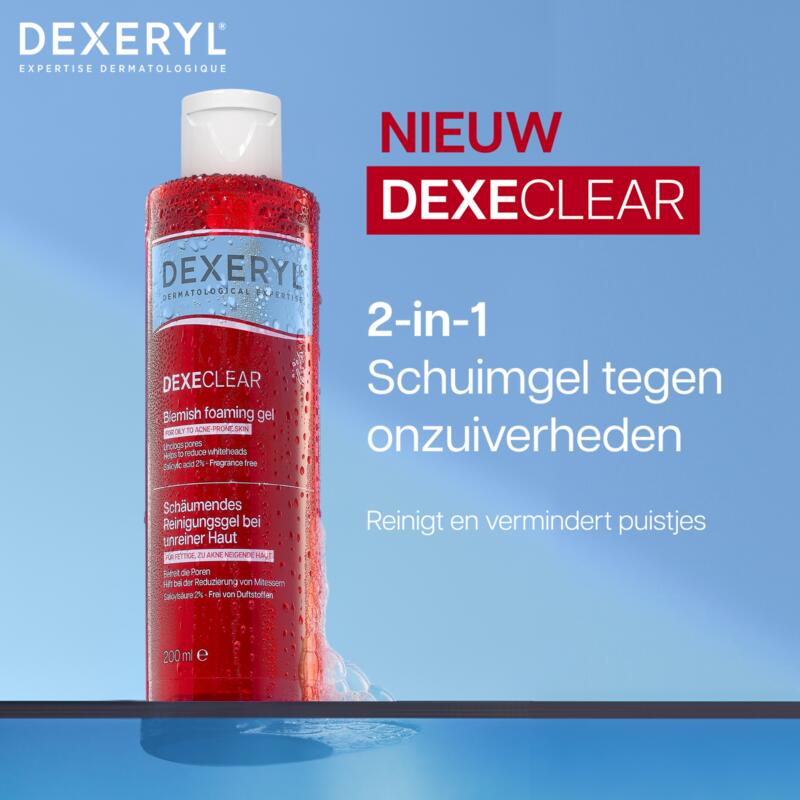 DEXECLEAR Schuimende gel tegen onzuiverheden