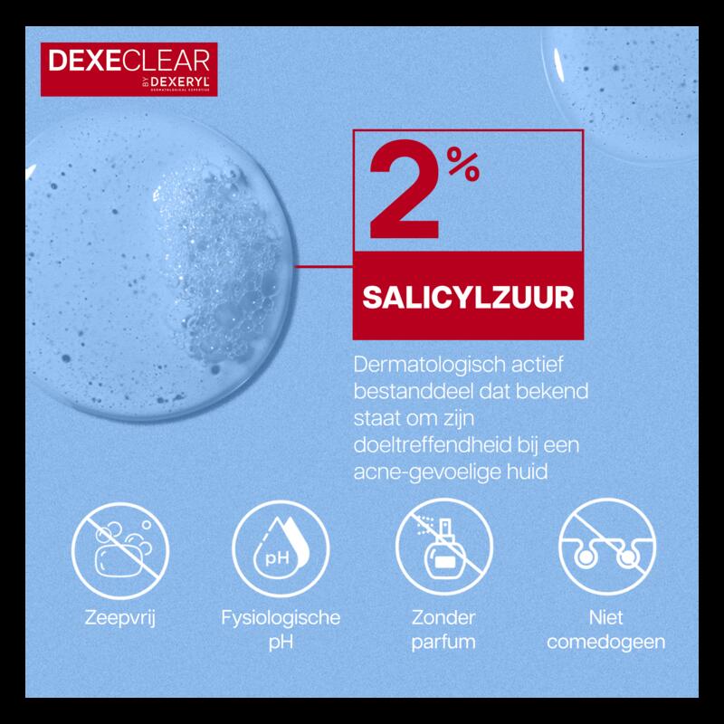 DEXECLEAR Schuimende gel tegen onzuiverheden