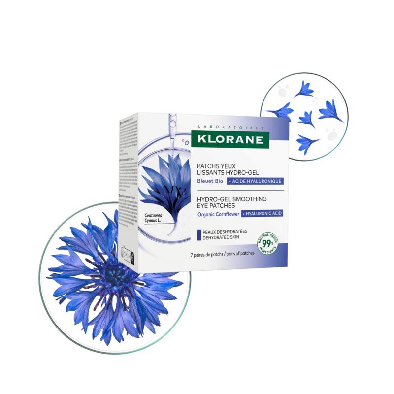 Parches de ojos alisadores hidro-gel al Aciano BIO & Ácido hialurónico