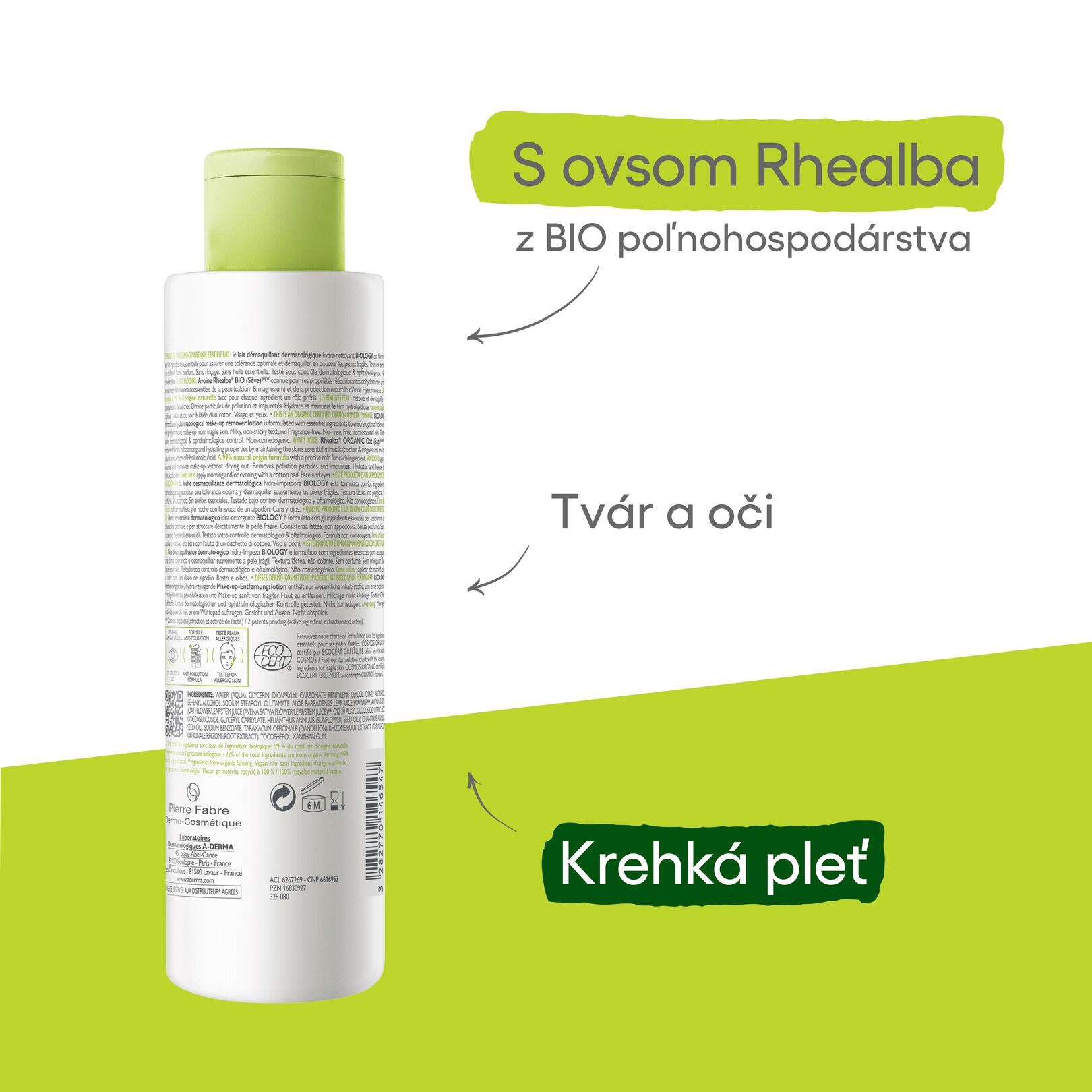 Dermatologické odličovacie mlieko HYDRATAČNÉ-ČISTIACE