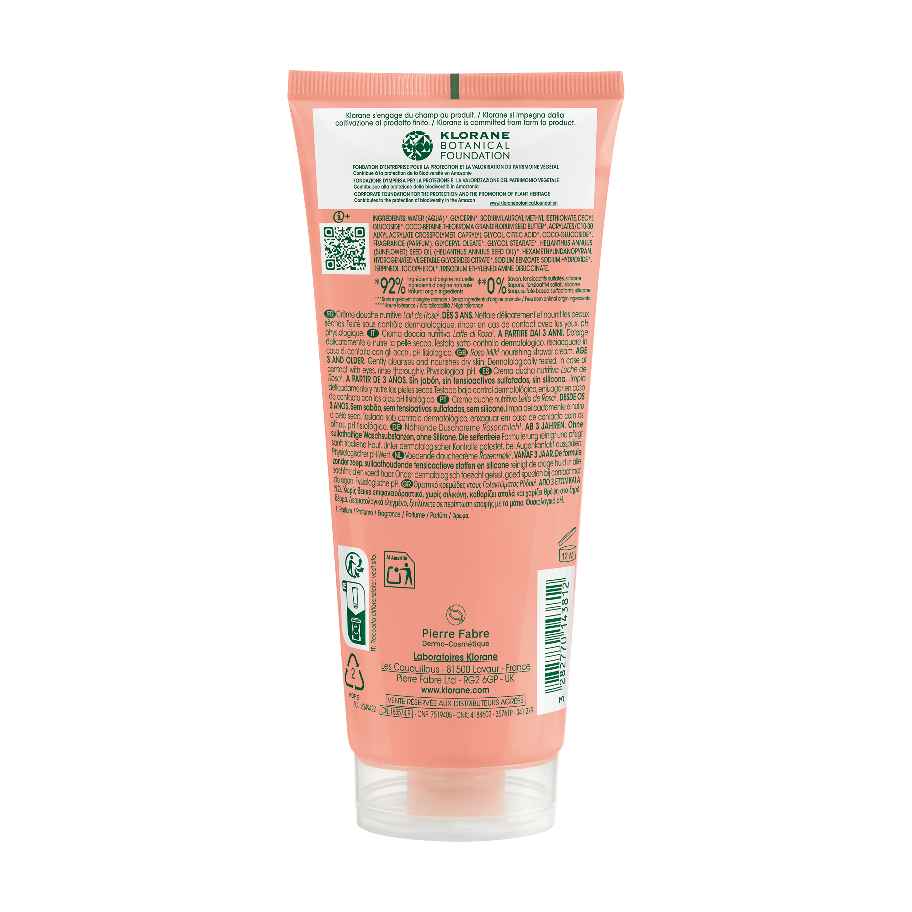 Crema Doccia al Profumo Latte di Rosa