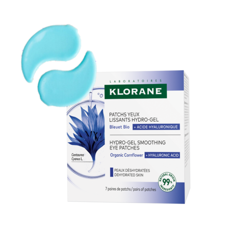 Smoothing and soothing eye patches with ORGANIC Cornflower