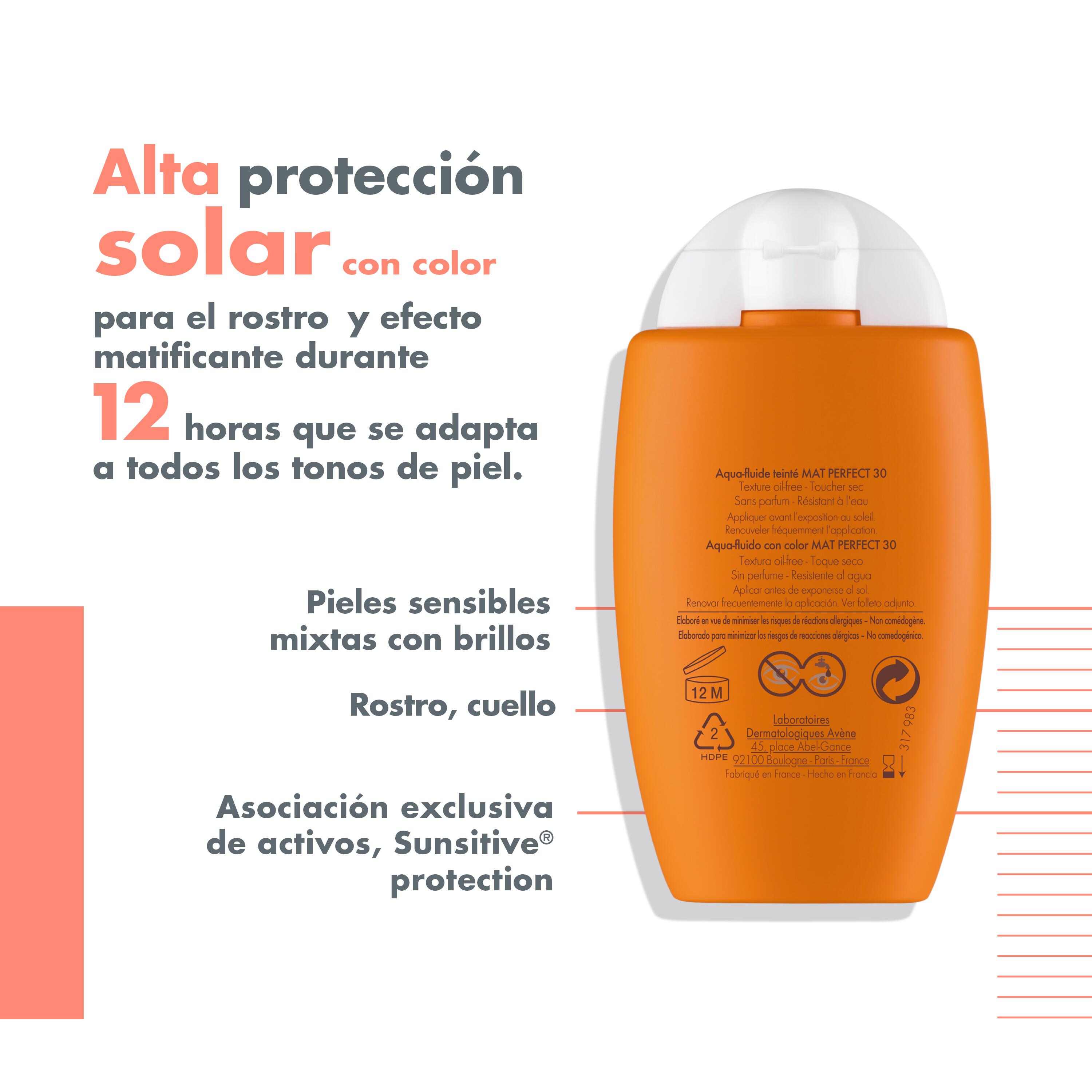Mat Perfect Aqua-fluido con color SPF 30 
