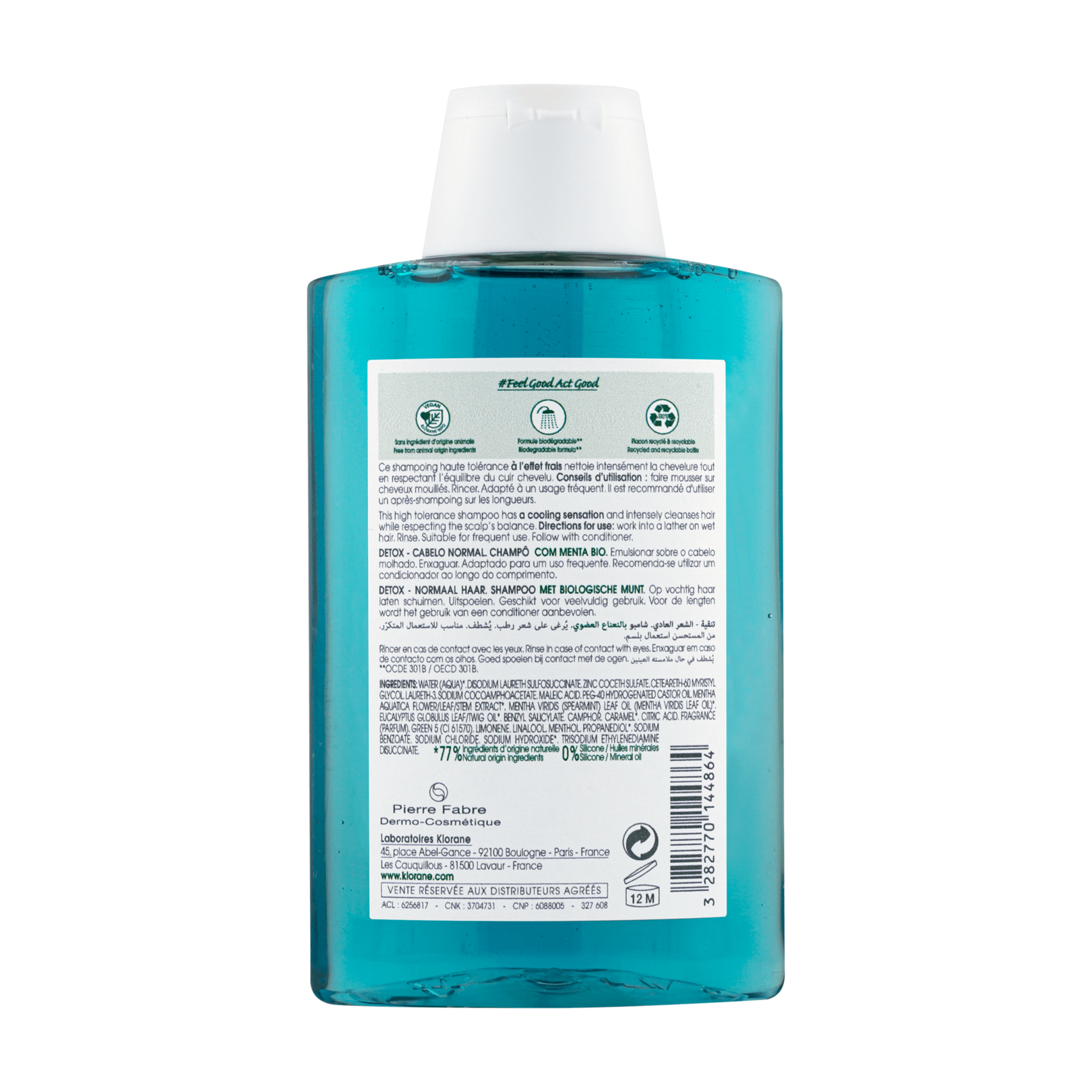 Anti-pollution Shampoo with Organic Aquatic Mint