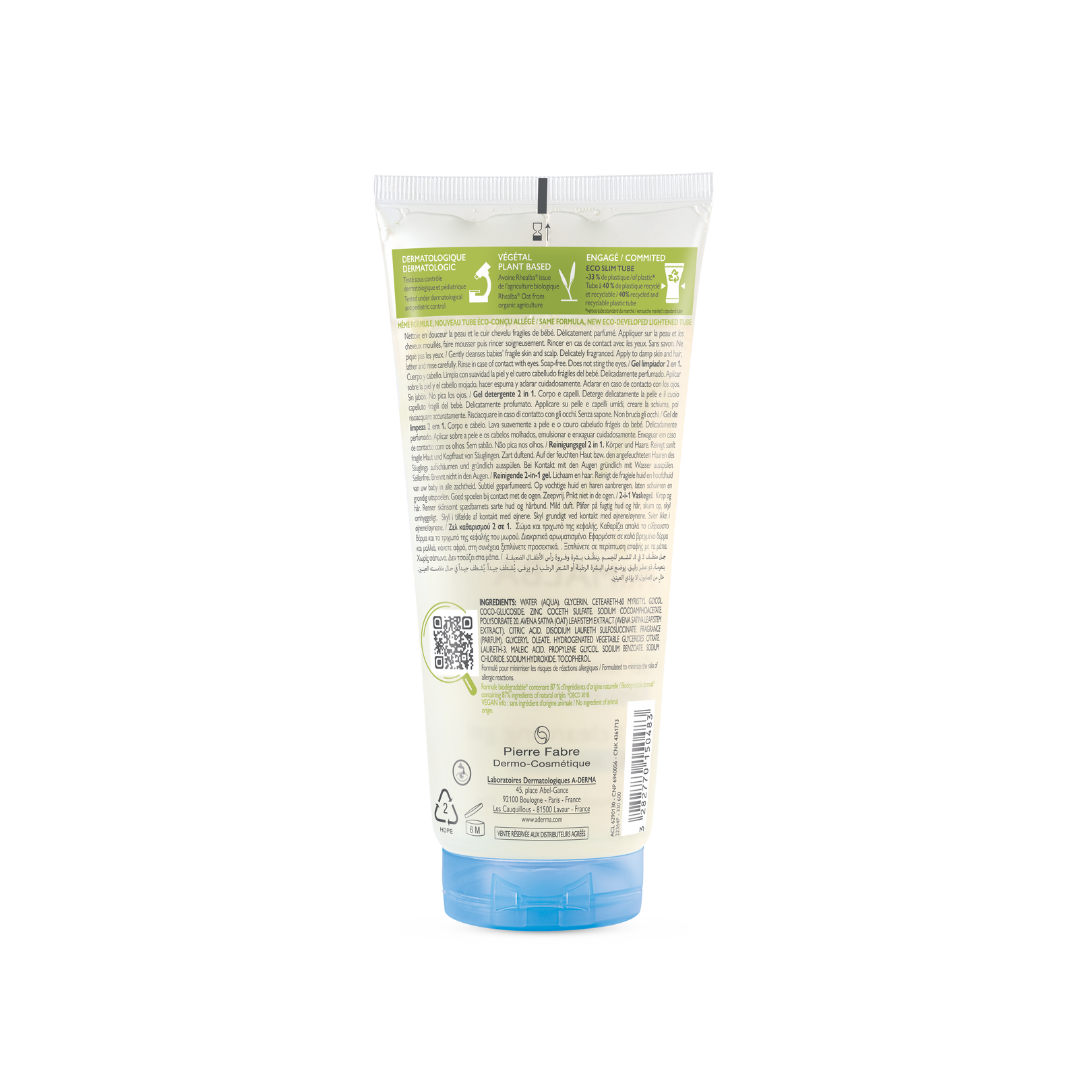 Gel lavant 2 en 1 bébé corps et cheveux