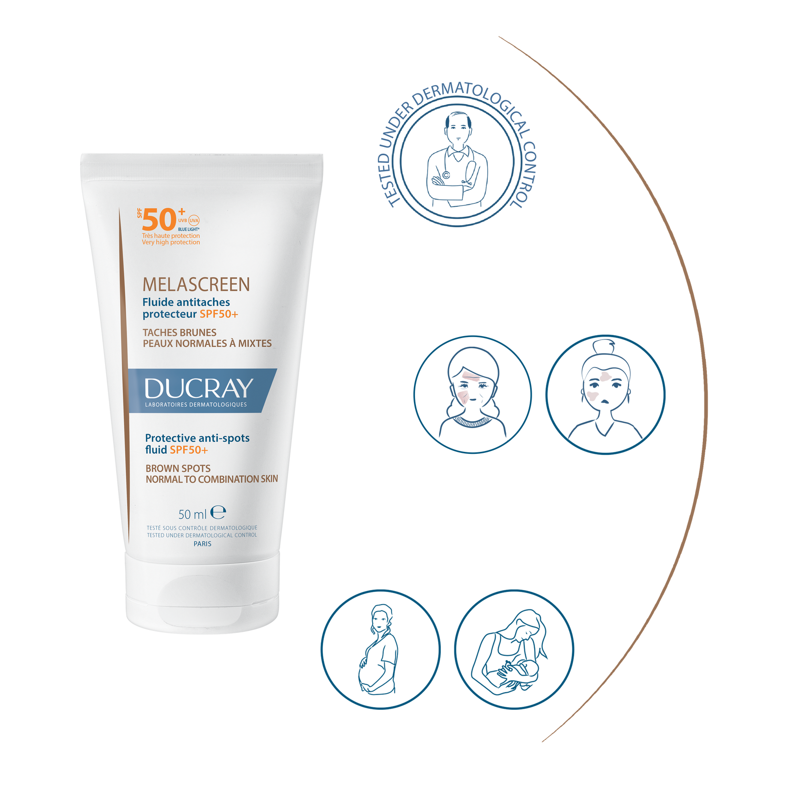 Защитен флуид срещу петна SPF50+ | Ducray