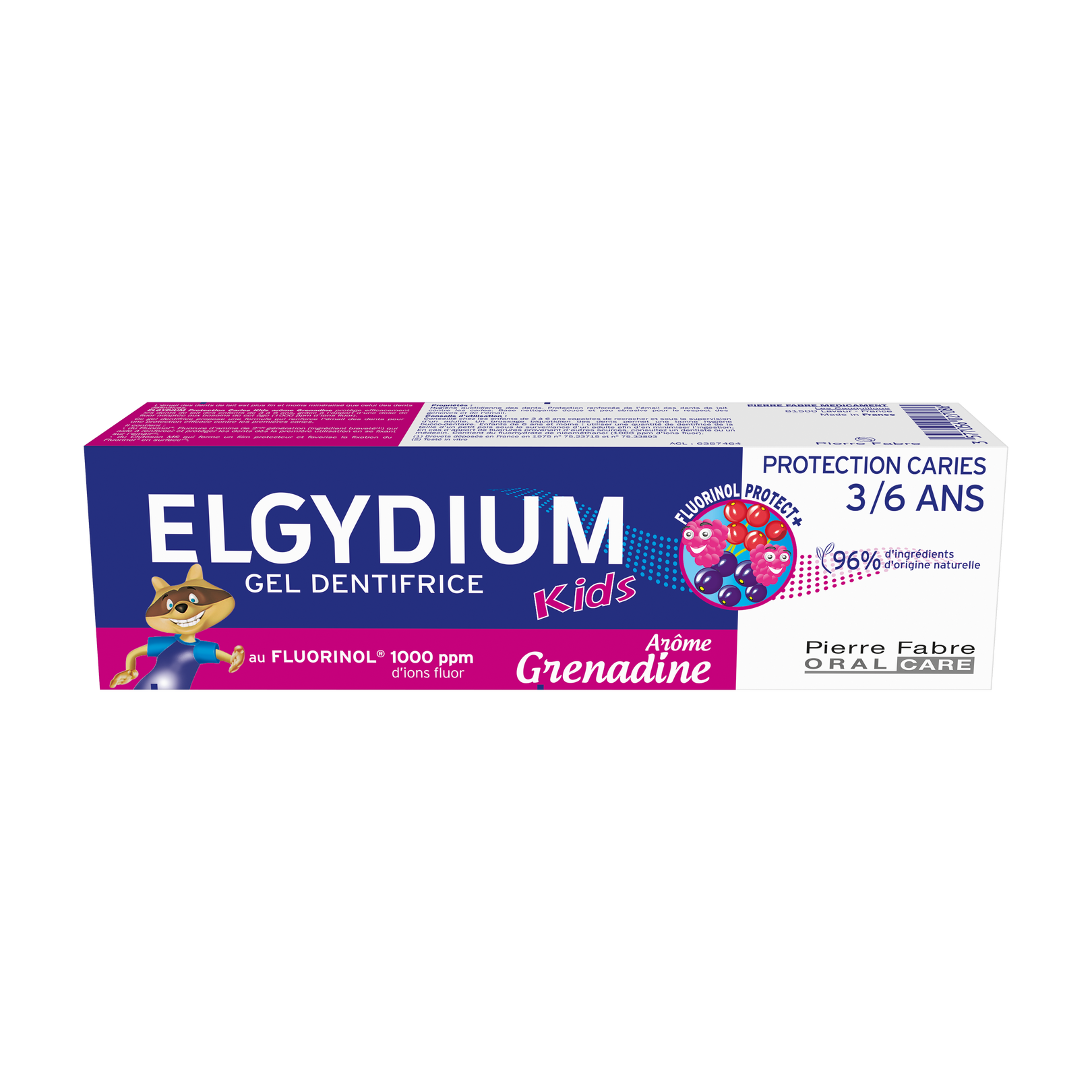 ELGYDIUM Kids Arôme Grenadine 3/6 ans - dentifrice enfant