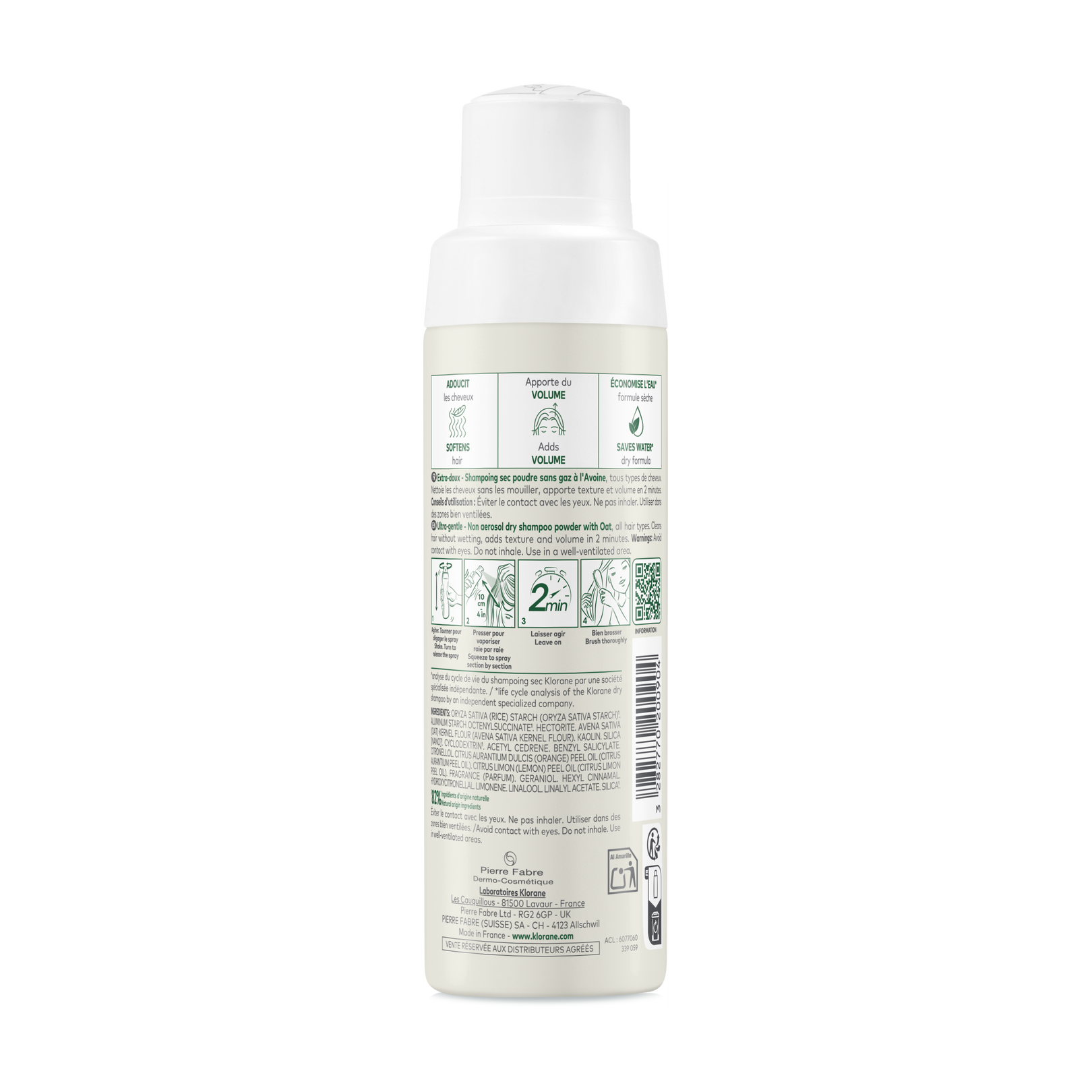 EXTRA-DOUX Shampoing sec poudre sans gaz