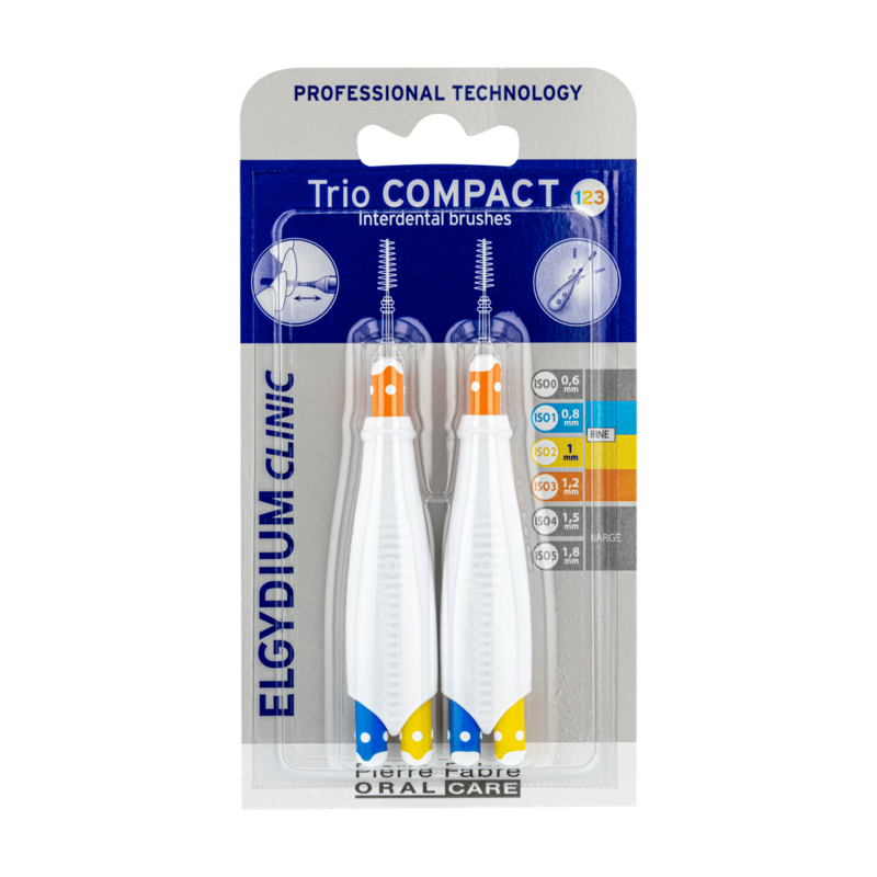 ELGYDIUM Clinic Triocompact (ISO 1/2/3) — brossette interdentaire