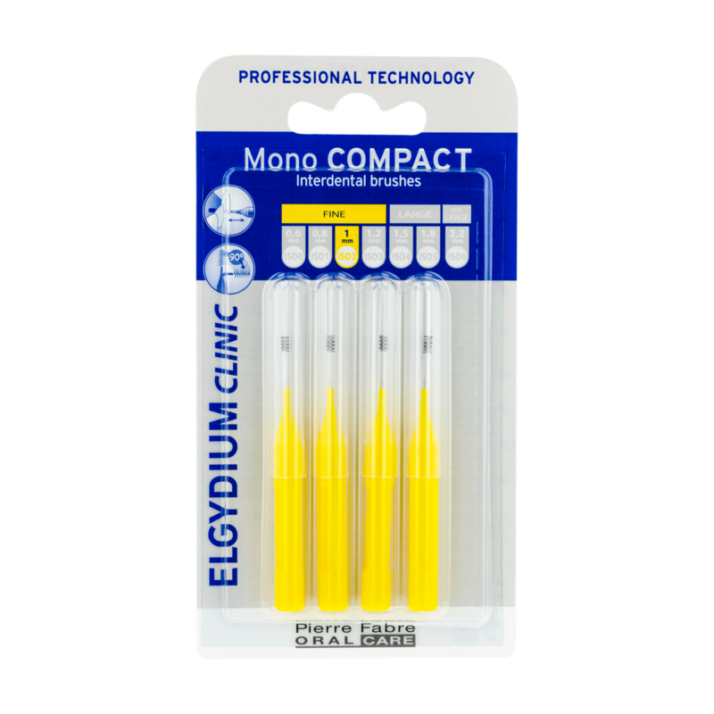 ELGYDIUM Clinic Monocompact geel (ISO 2) - interdentale borstel