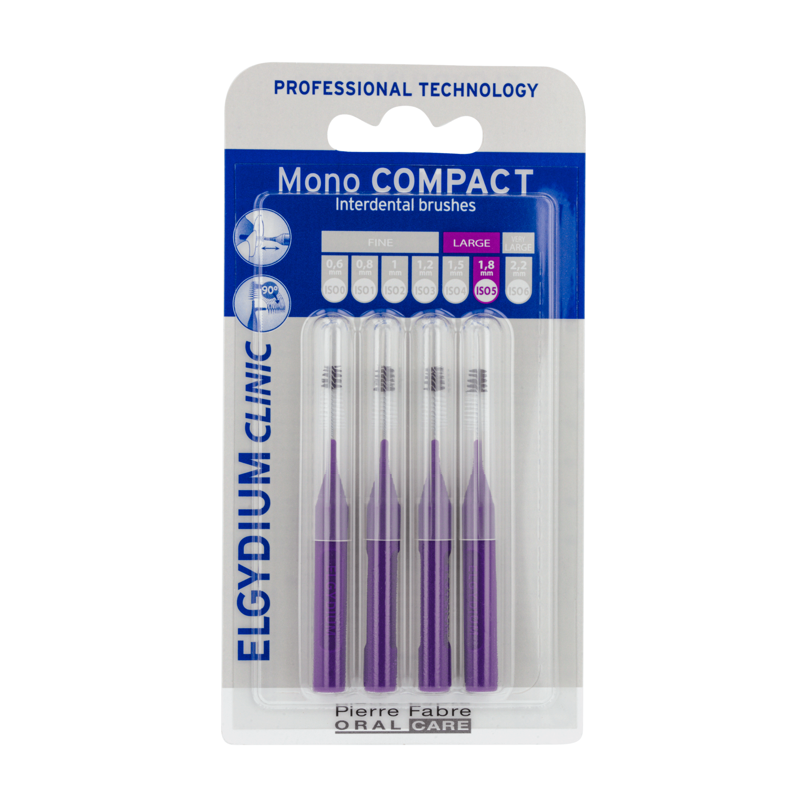 ELGYDIUM CLINIC Mono Compact 5 Purpurowa szczoteczka międzyzębowa