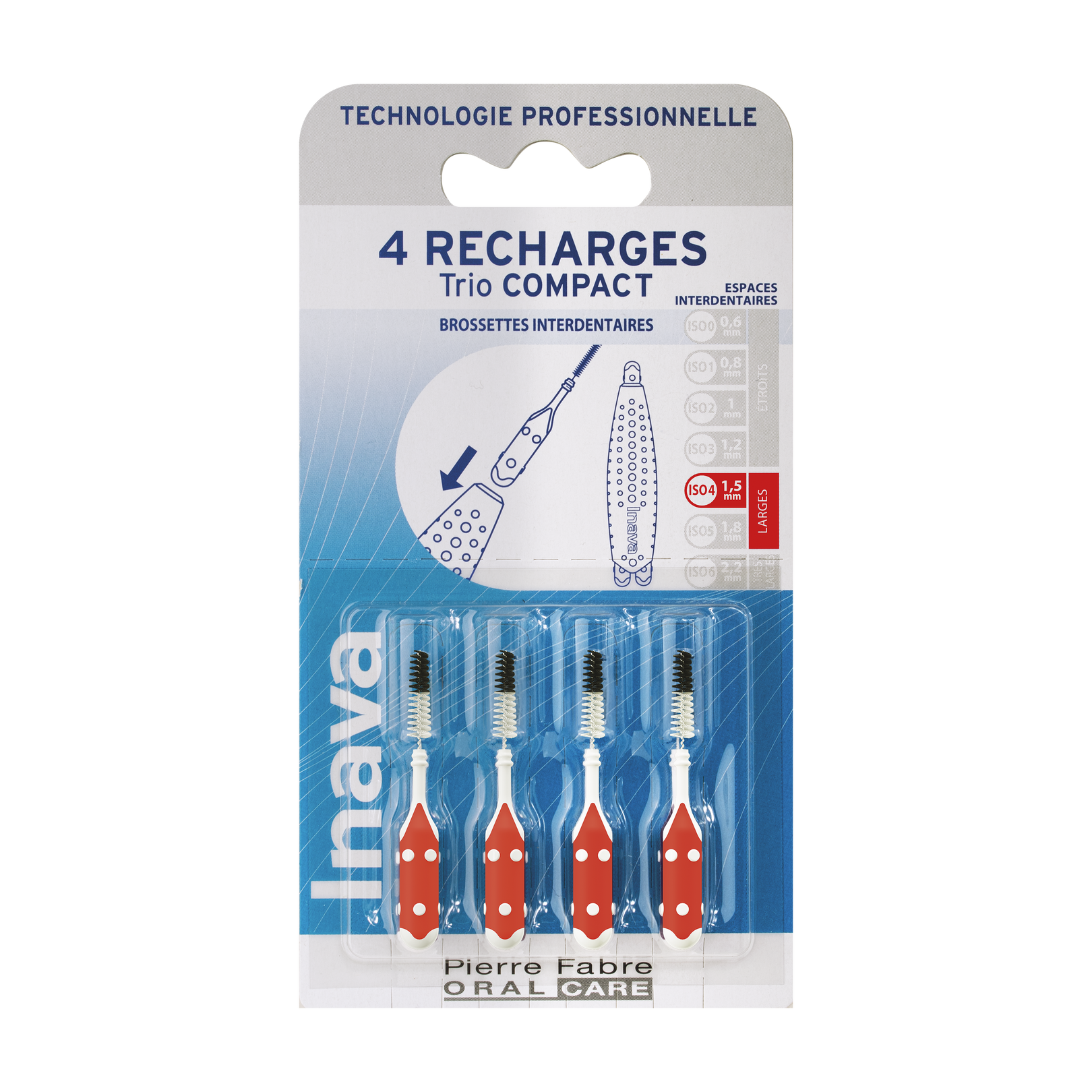 Inava Recharge Rouge (ISO 4) - brossette interdentaire