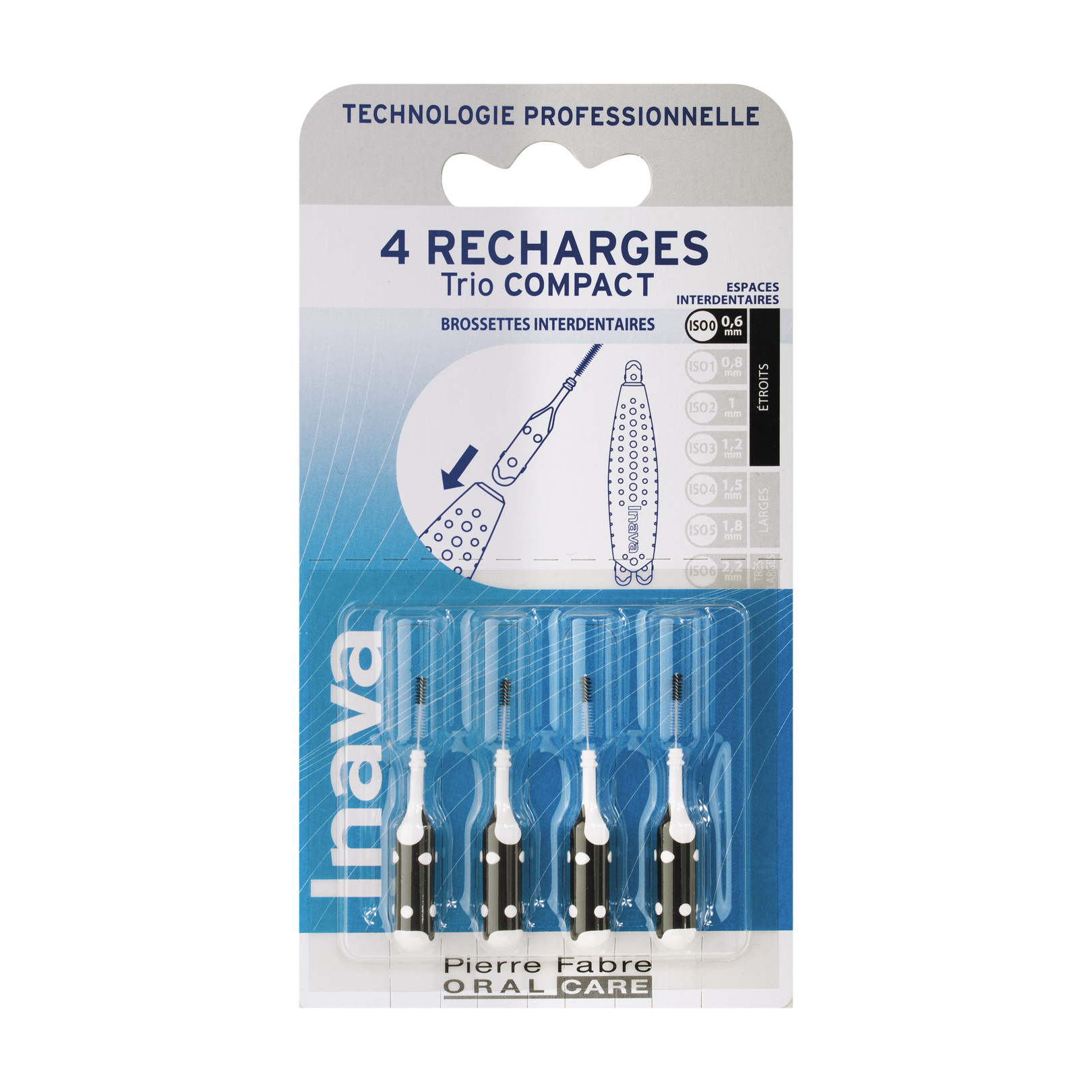 Inava Recharge Noire (ISO 0) - brossette interdentaire