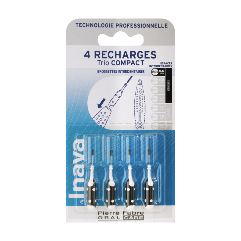 Inava Recharge Noire (ISO 0) - brossette interdentaire